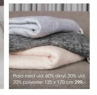Bilka Plaid med uld tilbud