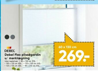 Bilka Debel Flex plisségardin u/ mørklægning tilbud