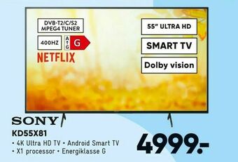 Bilka SONY Kd55x81 tilbud