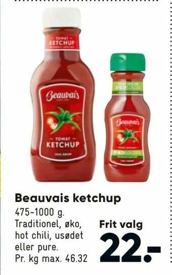 Bilka Beauvais ketchup tilbud
