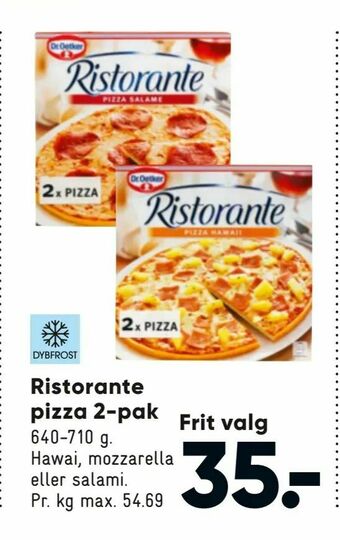 Bilka Ristorante pizza 2-pak tilbud