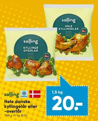 Bilka Hele danske kyllingelår eller -overlår tilbud