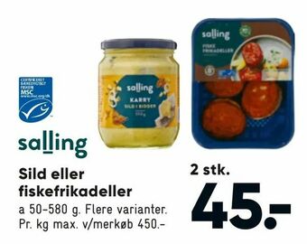 Bilka Sild eller fiskefrikadeller tilbud