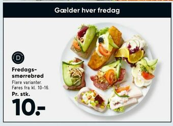 Bilka Fredags smørrebrød tilbud