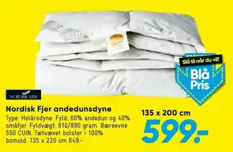 Bilka Nordisk Fjer andedunsdyne tilbud