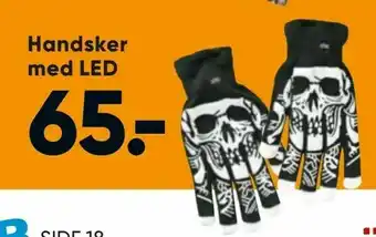 Bilka Handsker med LED tilbud