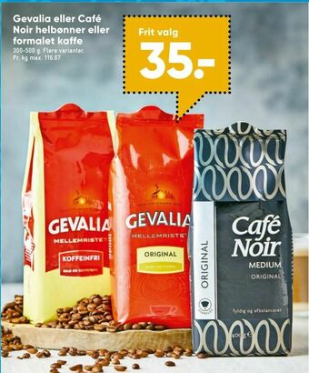 Bilka Gevalia eller Café Noir helbønner eller formalet kaffe tilbud