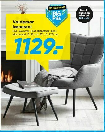 Bilka Valdemar lænestol tilbud