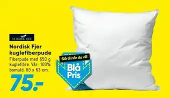Bilka Nordisk Fjer kuglefiberpude tilbud