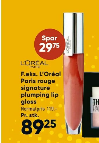 Bilka L'Oréal Paris rouge signature plumping lip gloss tilbud