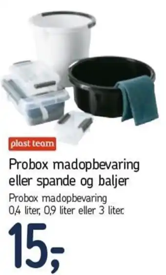 Plast Team Probox Madopbevaring Elle Spande Og Baljer