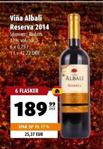 Scandinavian Park Viña Albali Reserva 2014 tilbud