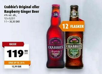 Scandinavian Park Crabbie's Original eller Raspberry Ginger Beer tilbud