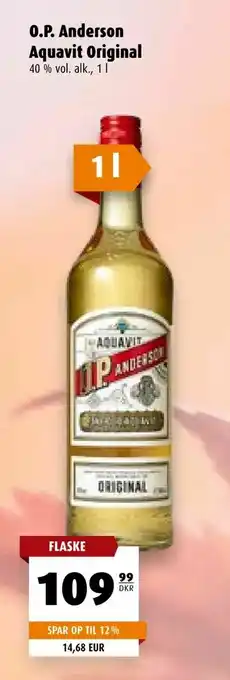 Scandinavian Park O.P. Anderson Aquavit Original tilbud