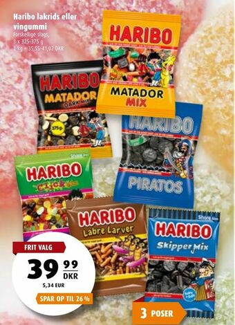 Scandinavian Park Haribo lakrids eller vingummi tilbud