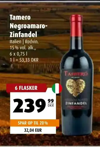 Scandinavian Park Tamero Negroamaro- Zinfandel tilbud