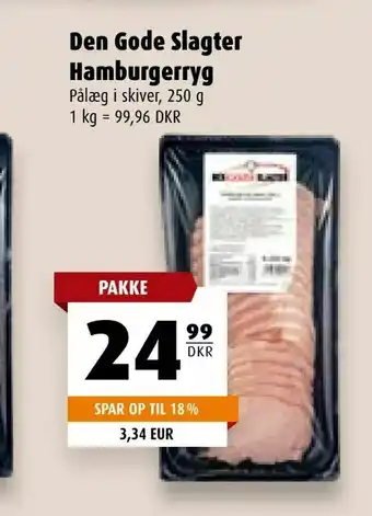 Scandinavian Park Den Gode Slagter Hamburgerryg tilbud