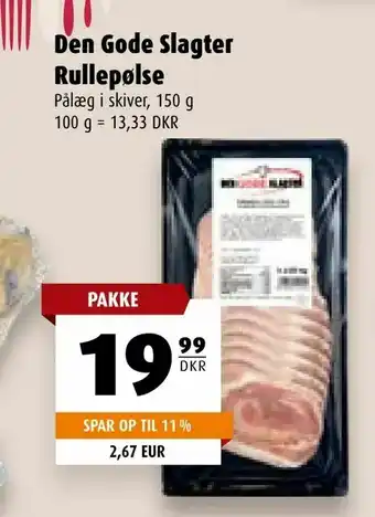 Scandinavian Park Den Gode Slagter Rullepølse tilbud
