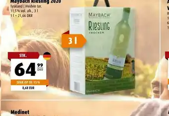 Scandinavian Park Maybach Riesling 2020 tilbud
