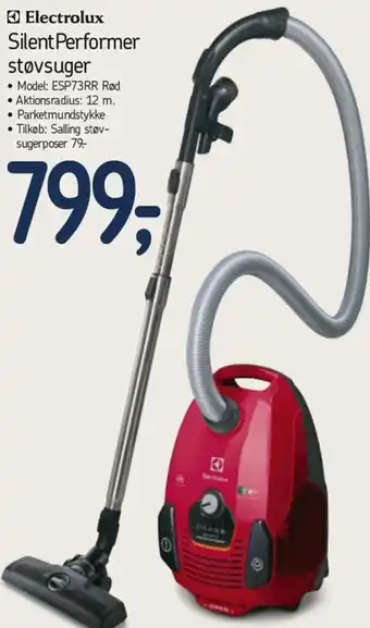 Føtex Electrolux SilentPerformer Støvsuger ESP73RR Rød tilbud
