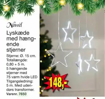 Harald Nyborg Lyskæde med hæng ende stjerner tilbud