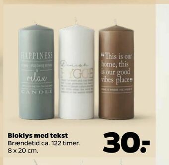 Netto Bloklys med tekst tilbud