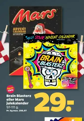Netto Brain Blasterz eller Mars julekalender tilbud