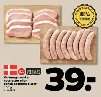 Netto Velsmag danske koteletter eller dansk baconmedister tilbud