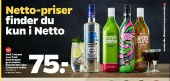 Netto SMÅ Twisted sour fruit, Små Grønne granatæble, Sismofytter eller Cuba pure vodka tilbud