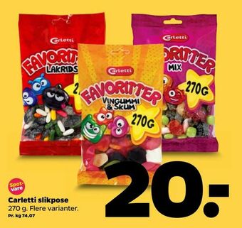 Netto Carletti slikpose tilbud