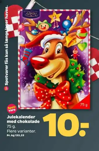 Netto Julekalender med chokolade tilbud
