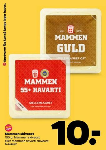 Netto Mammen skiveost tilbud
