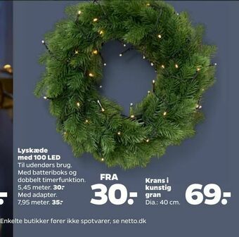 Lyskæde med 100 LED