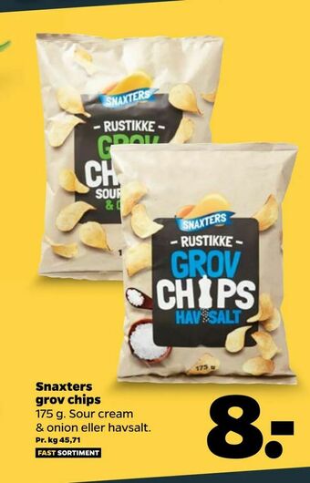 Netto Snaxters grov chips tilbud