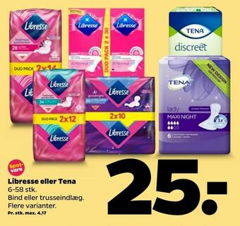 Netto Libresse eller Tena tilbud