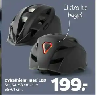 Netto Cykelhjelm med LED tilbud