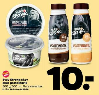 Netto Stay Strong skyr eller proteindrik tilbud