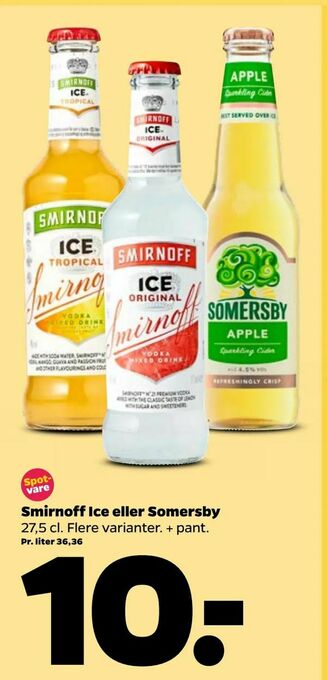 Smirnoff Ice eller Somersby