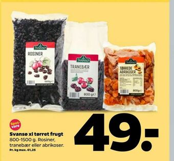 Netto Svansø xl tørret frugt tilbud