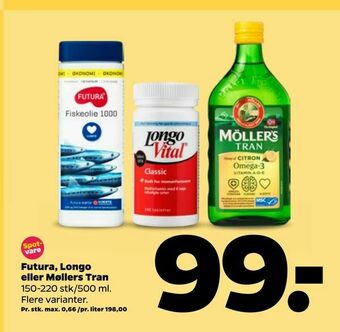Netto Futura, Longo eller Møllers Tran tilbud