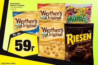 Calle Storck Riesen, Werther's el. Mamba tilbud