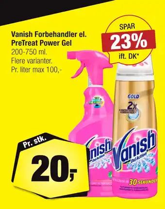 Calle Vanish Forbehandler el. PreTreat Power Gel tilbud