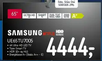 Føtex Samsung UE65TU7005 tilbud