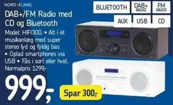 Føtex Nord Klang Dab+/Fm Radio Med Cd og Bluetooth HIFI300 tilbud