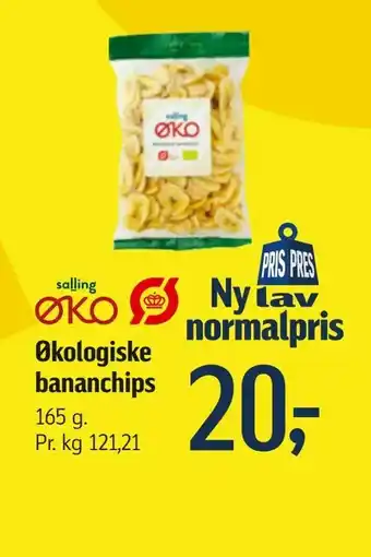 Økologiske bananchips