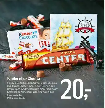 Føtex Kinder eller Cloetta tilbud