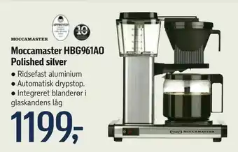Føtex Moccamaster HBG961AO Polished silver tilbud