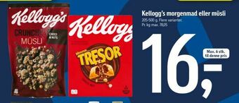 Føtex Kellogg's morgenmad eller müsli tilbud
