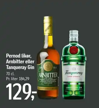 Føtex Pernod likør, Arnbitter eller Tanqueray Gin tilbud