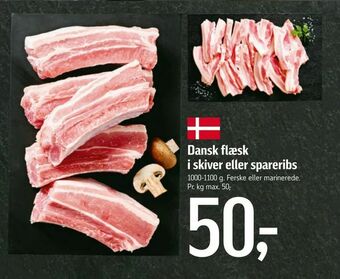 Føtex Dansk flæsk i skiver eller spareribs tilbud